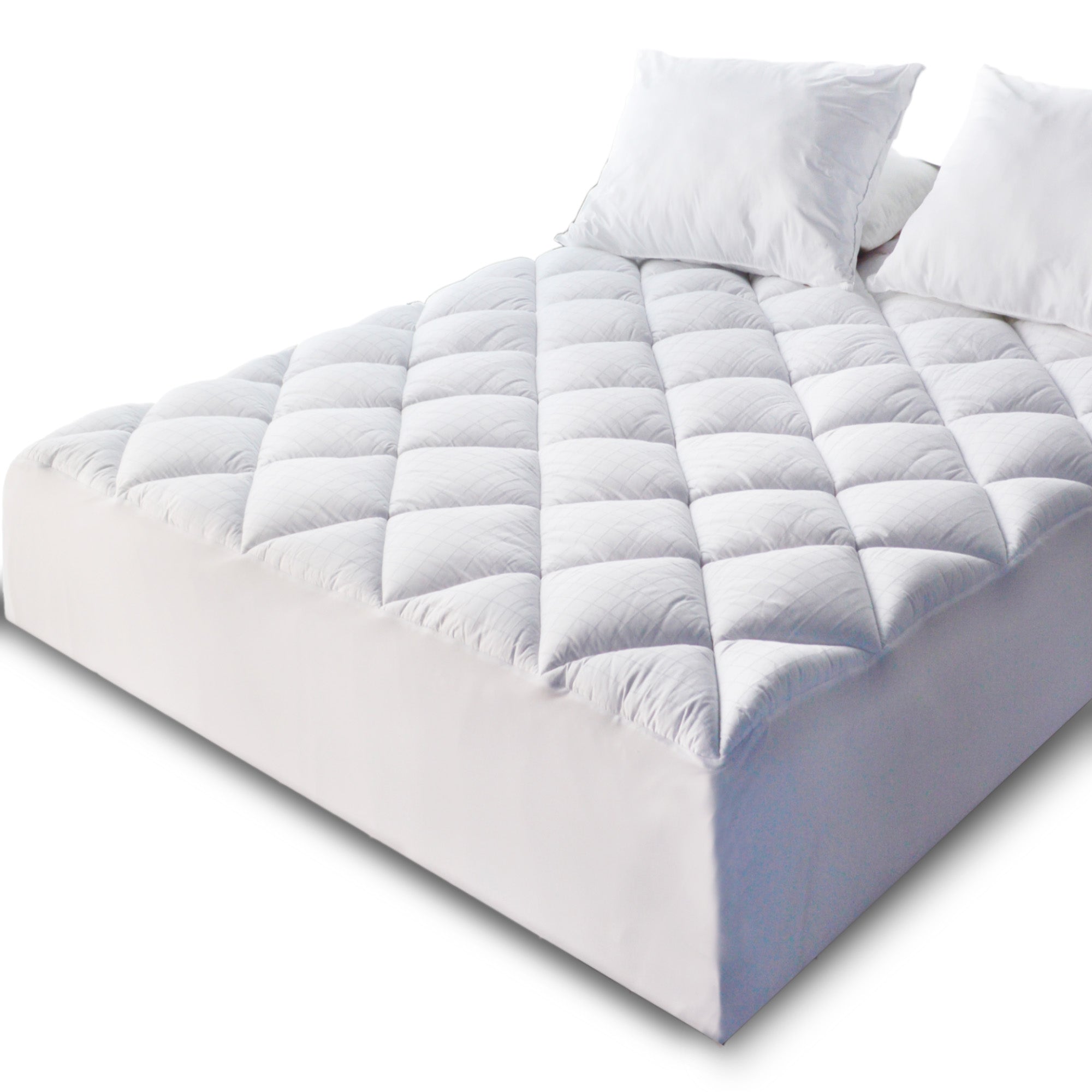 Mintorai Ultra Soft Quilted Fitted Mattress Pad and Protector, White