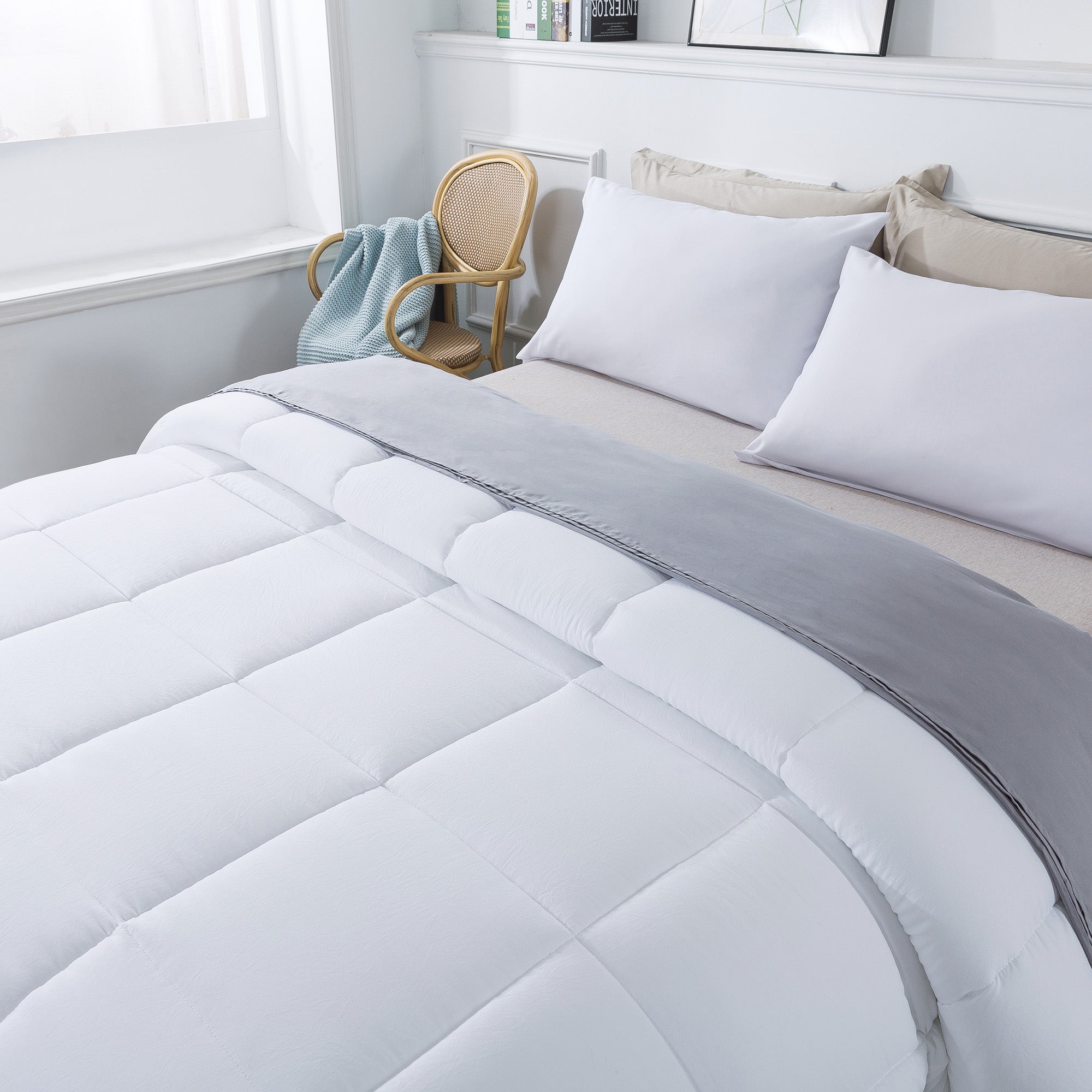 Mintorai Cozy 2-Tone Reversible Ultra Soft Heavy Comforter Set, Twin, Queen, King, Room Decor, Graduation Gifts, Mom Gift