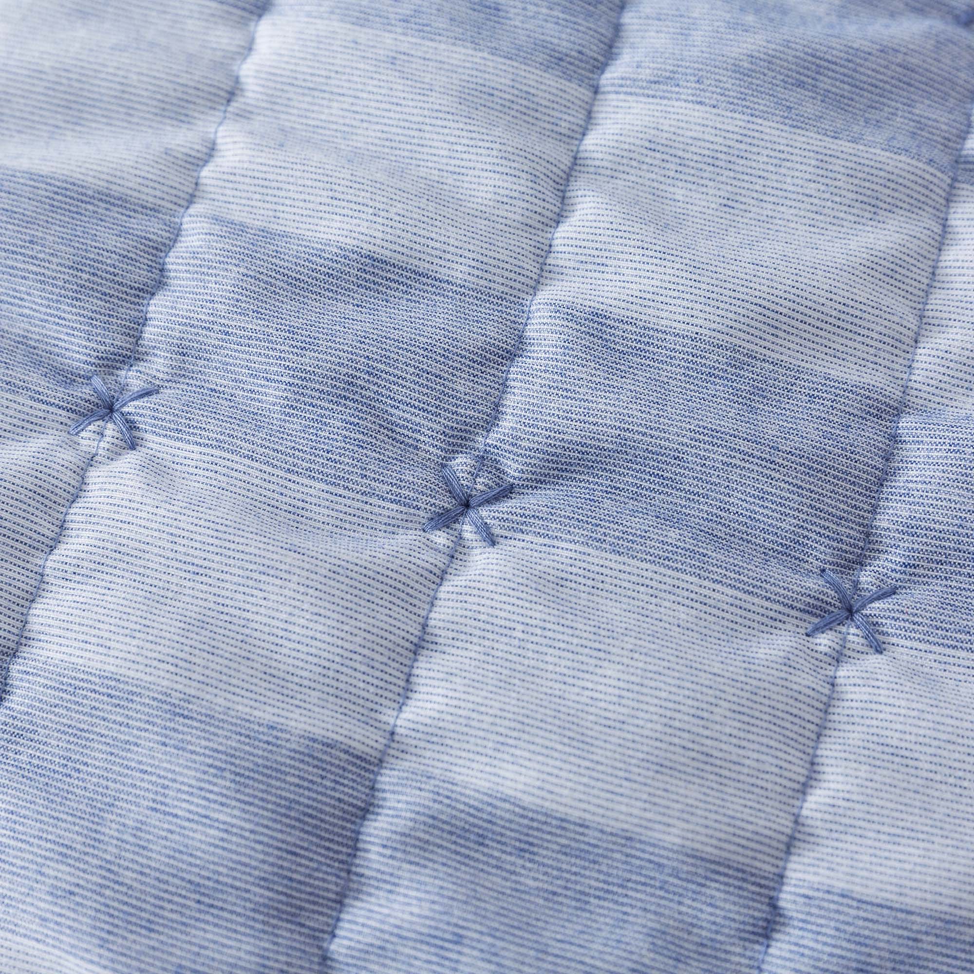 Mintorai Luxury Soft  Prewashed Technique Quilt Set with Box and Stripe Design, Reversible with Shams - Mintorai