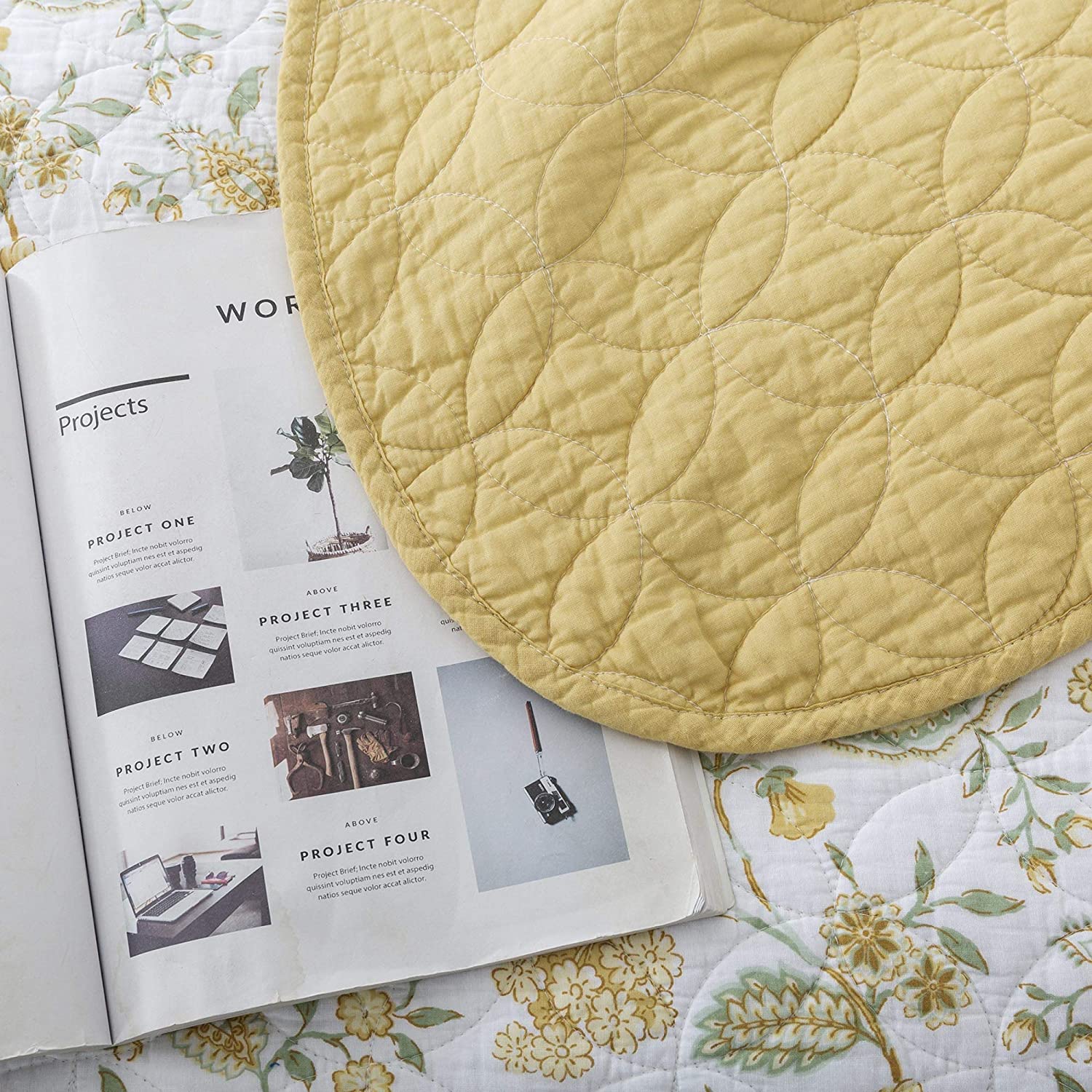 Mintorai 100% Cotton Summer Ultra Soft Floral Design 3 Piece Reversible Bedding Set, Room Decor, Graduation Gifts