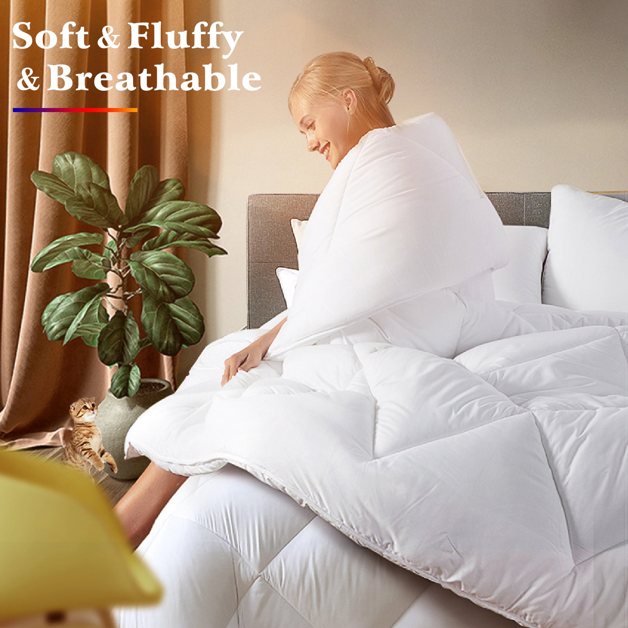 Mintorai Ultra Soft 2-Tone Reversible Comforter Set, Multi Colors, Room Decor, Graduation Gifts, Mom Gift