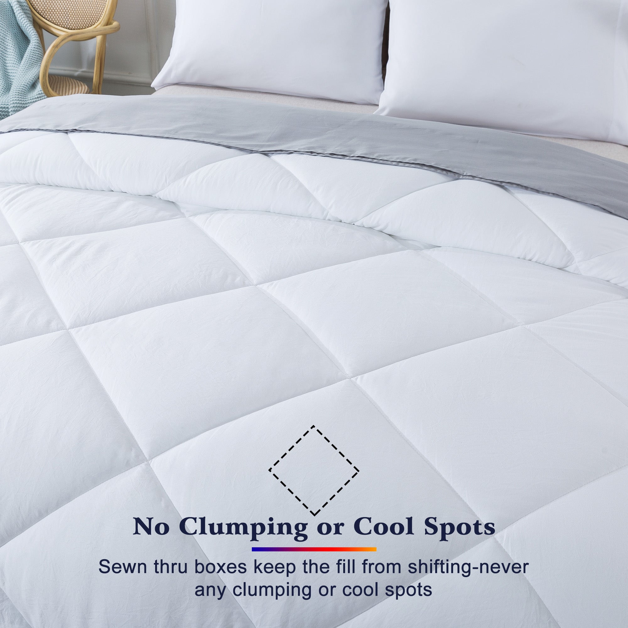 Mintorai Ultra Soft 2-Tone Reversible Comforter Set, Multi Colors, Room Decor, Graduation Gifts, Mom Gift