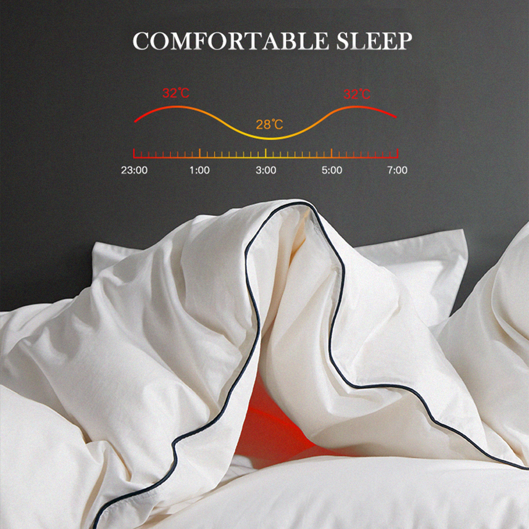 Mintorai Ultra Soft Blue Piped Edge Warm Winter Heavy Weights Down Comforter, White