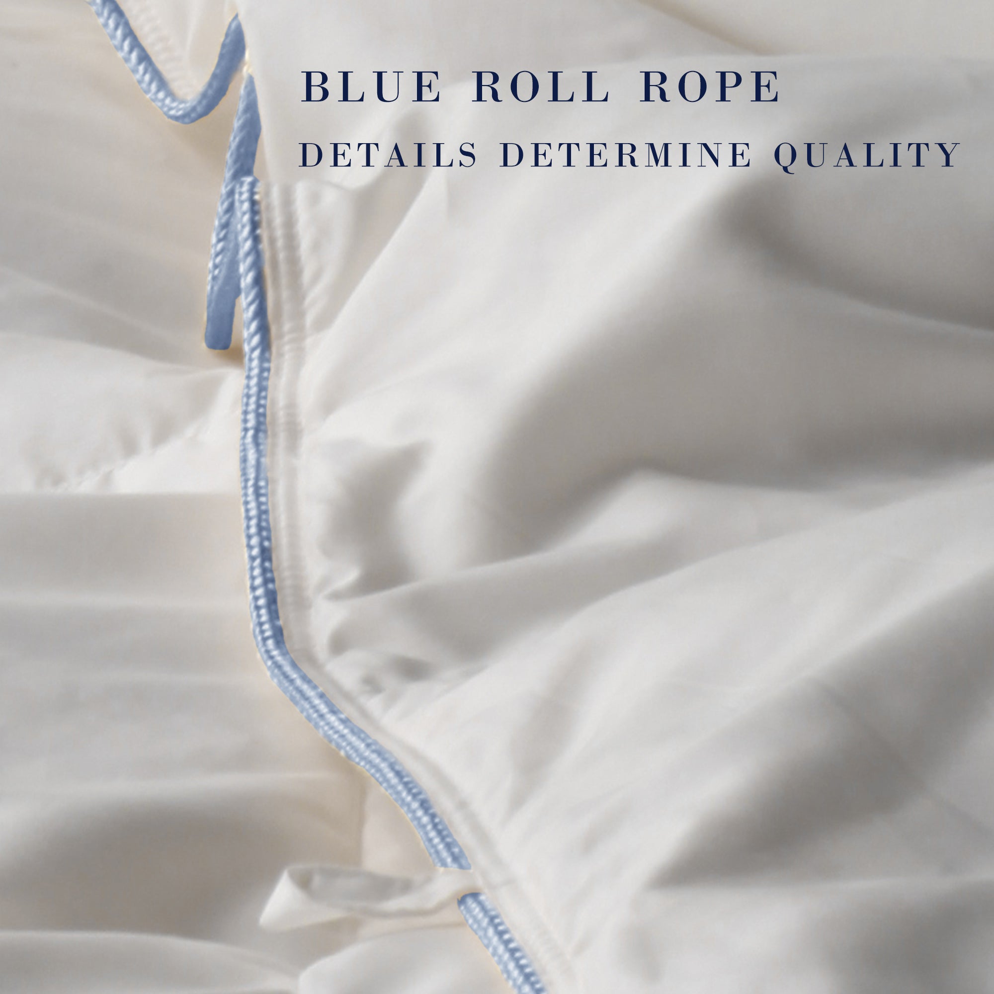 Mintorai Ultra Soft Blue Piped Edge Warm Winter Heavy Weights Down Comforter, White