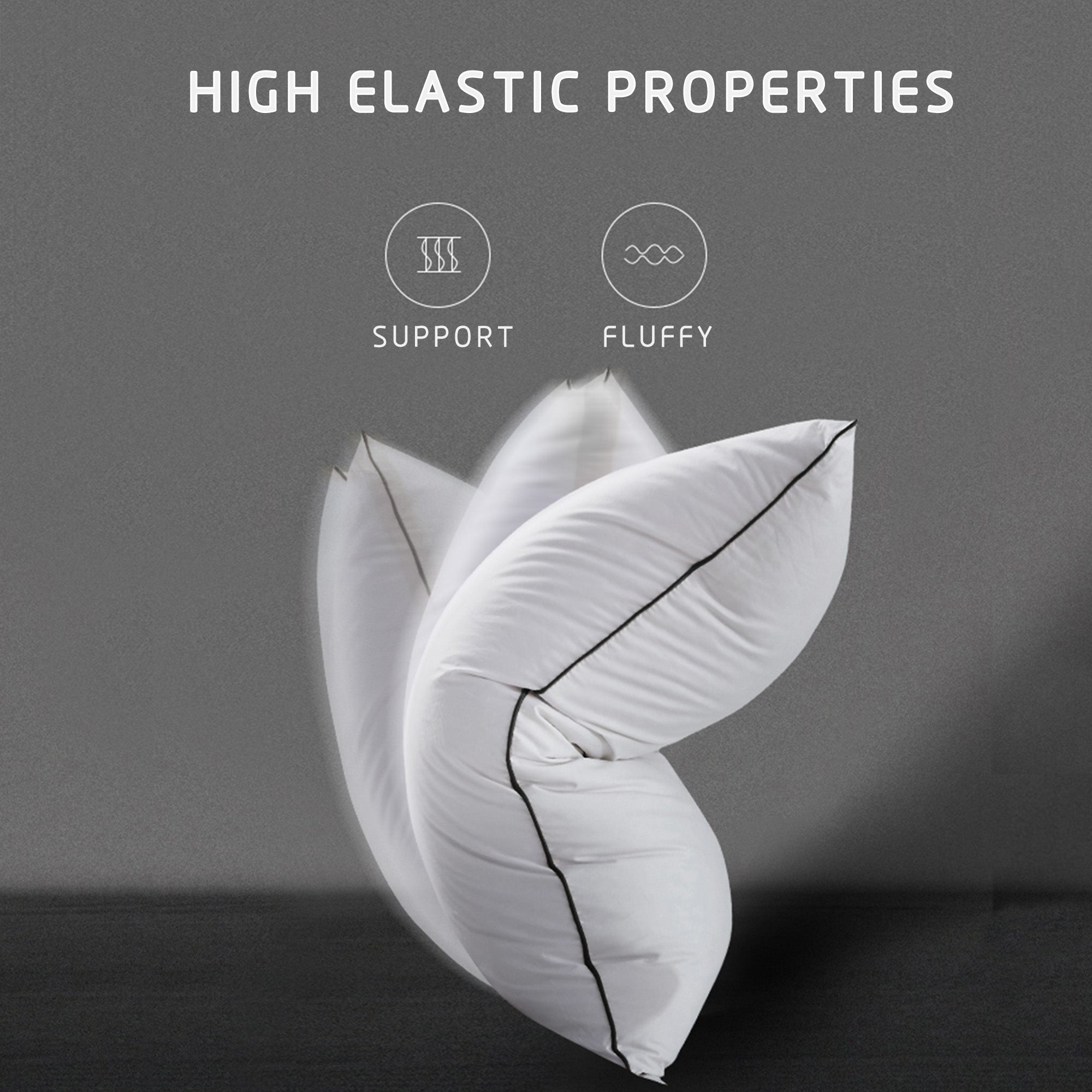 Mintorai 100% Cotton Summer Plush King Goose Down Feather Pillow for Bed, White