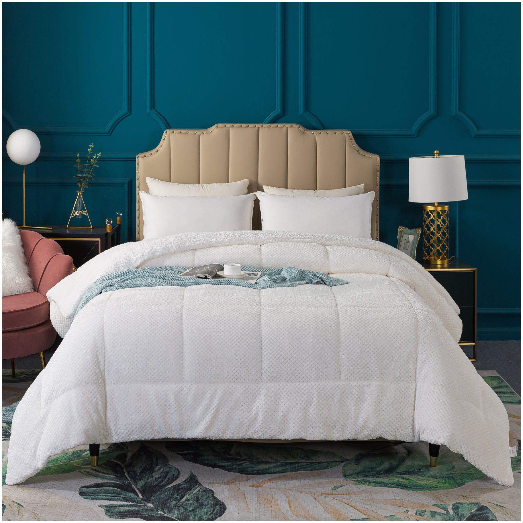 soft sherpa comforter warm Mintorai ugg fluffy plush white bedding best