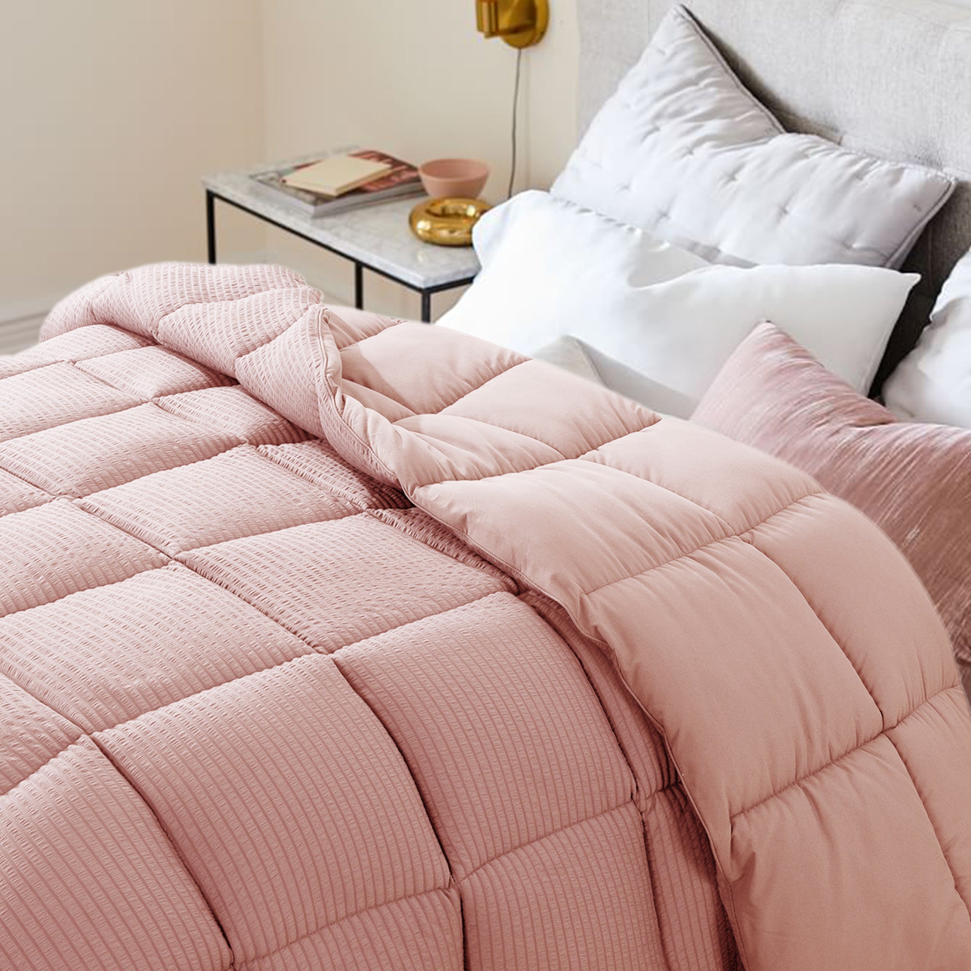 Mintorai Ultra Soft All Season Down Alternative Reversible Comforter, Twin, Queen, King, Room Decor, Graduation Gifts