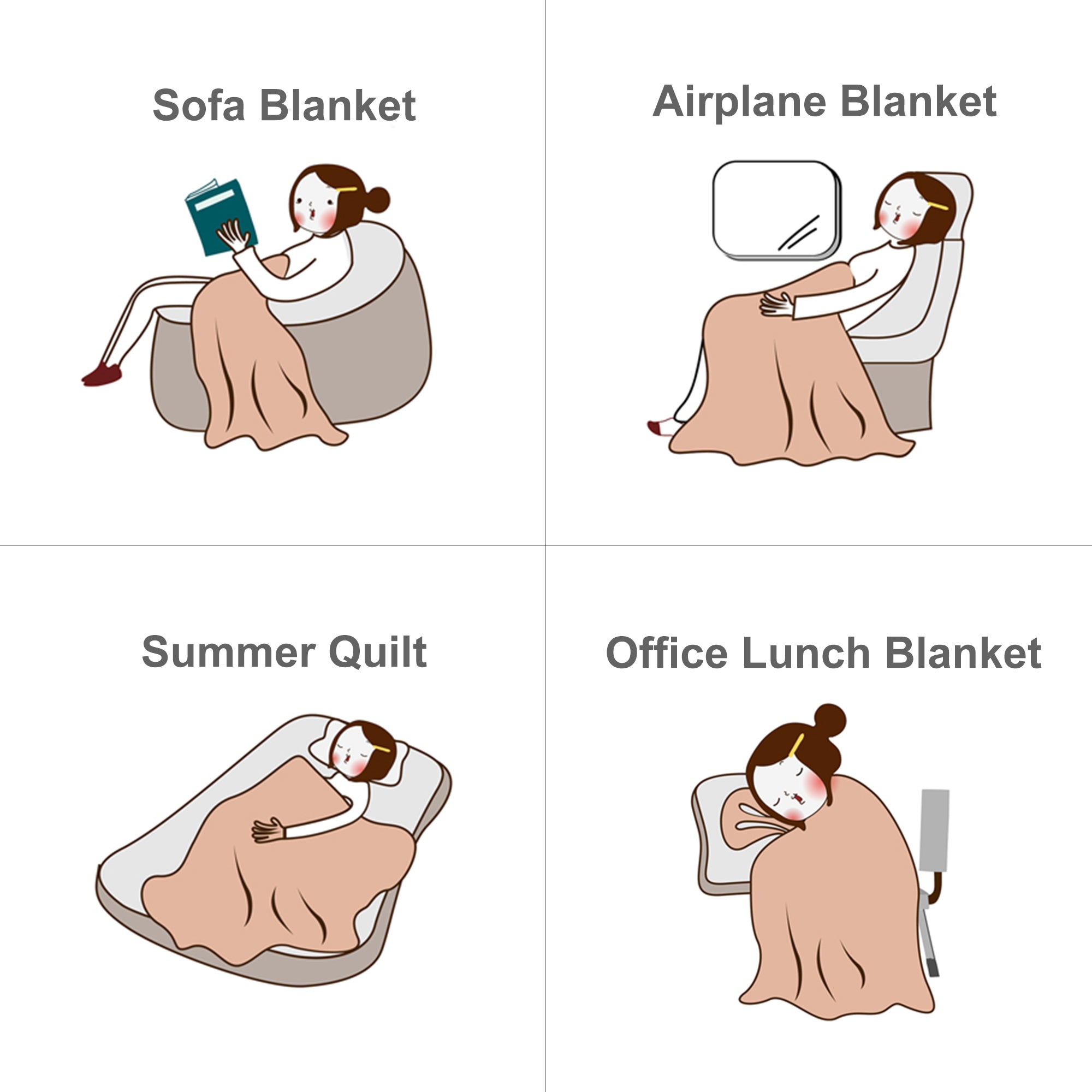 Mintorai 100% Cotton Soft Lightweight Summer Blanket, Turquoise or Sage