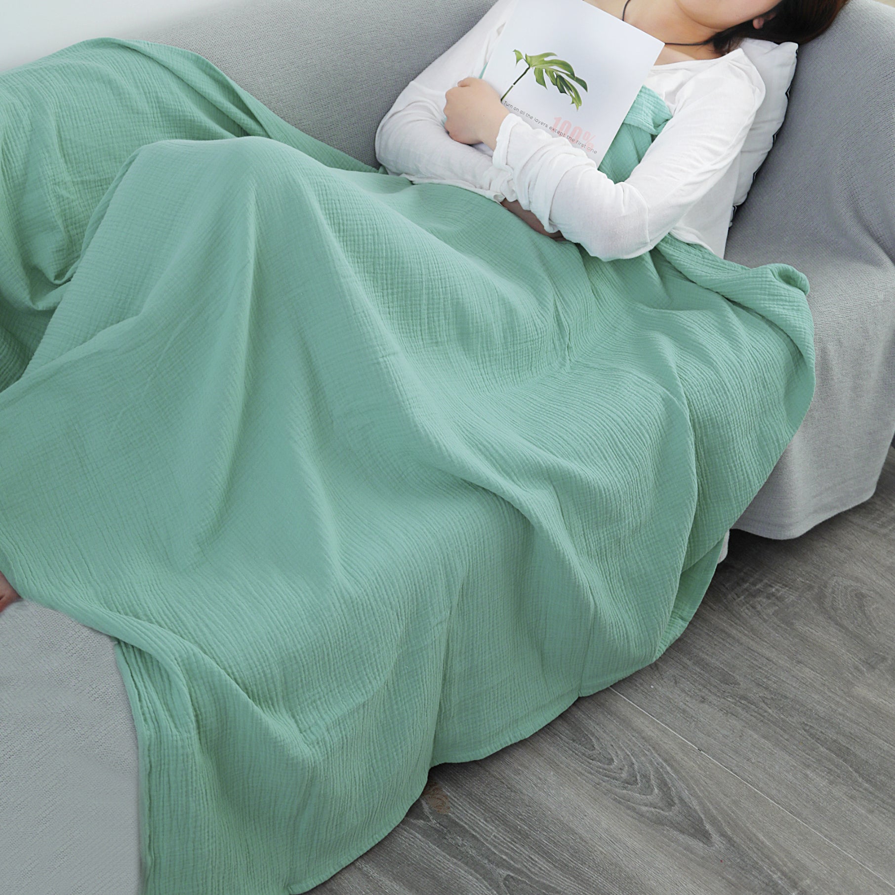 Mintorai 100% Cotton Throw Blankets