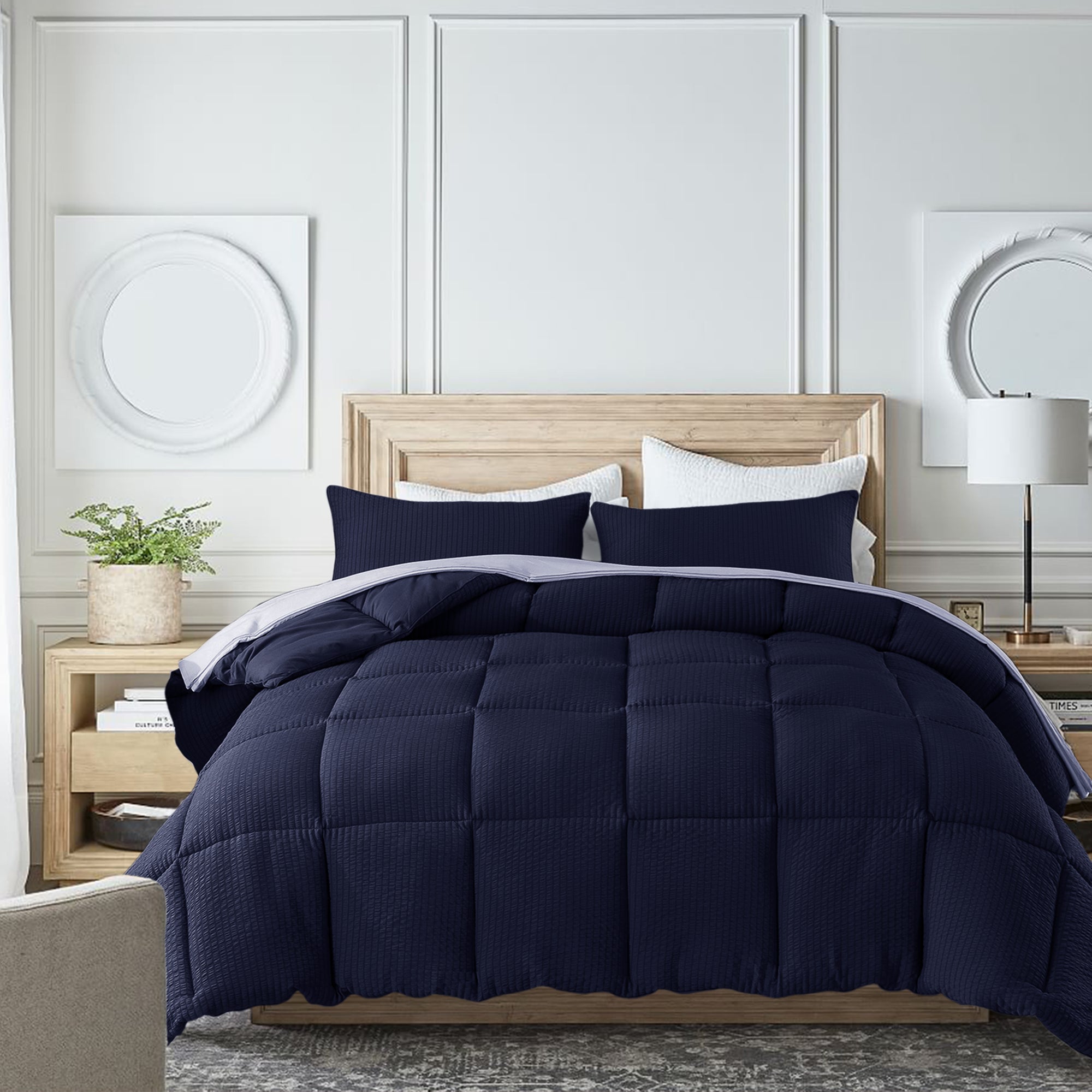 Mintorai Ultra Soft All Season Down Alternative Reversible Comforter, Twin, Queen, King, Room Decor, Graduation Gifts