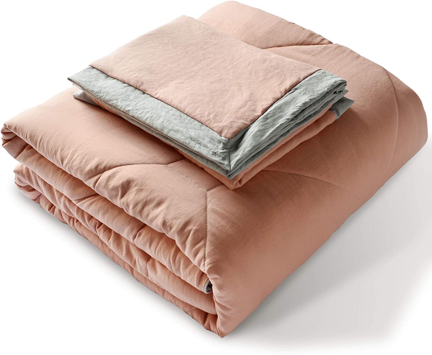 Mintorai Ultra Soft Quilted Comforter Set with Ruffled Trim Edge, Room Decor, Graduation Gifts