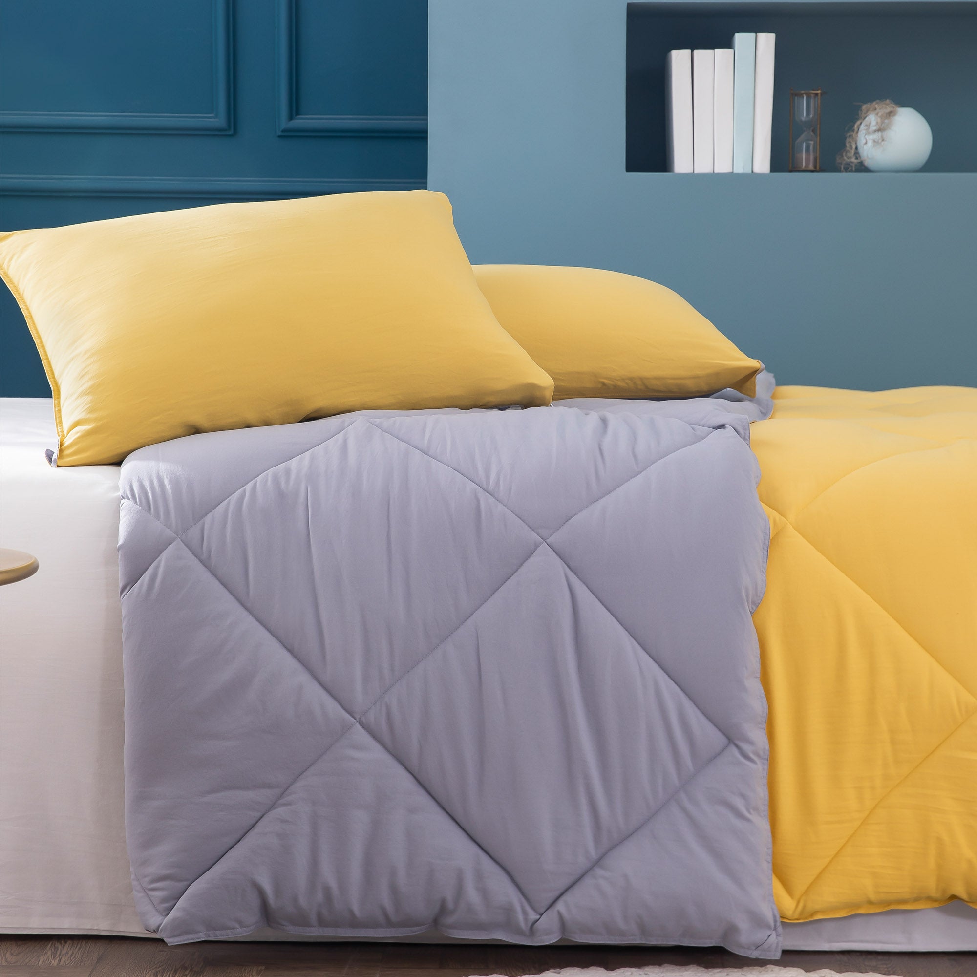 Mintorai Ultra Soft 2-Tone Reversible Comforter Set, Multi Colors, Room Decor, Graduation Gifts, Mom Gift